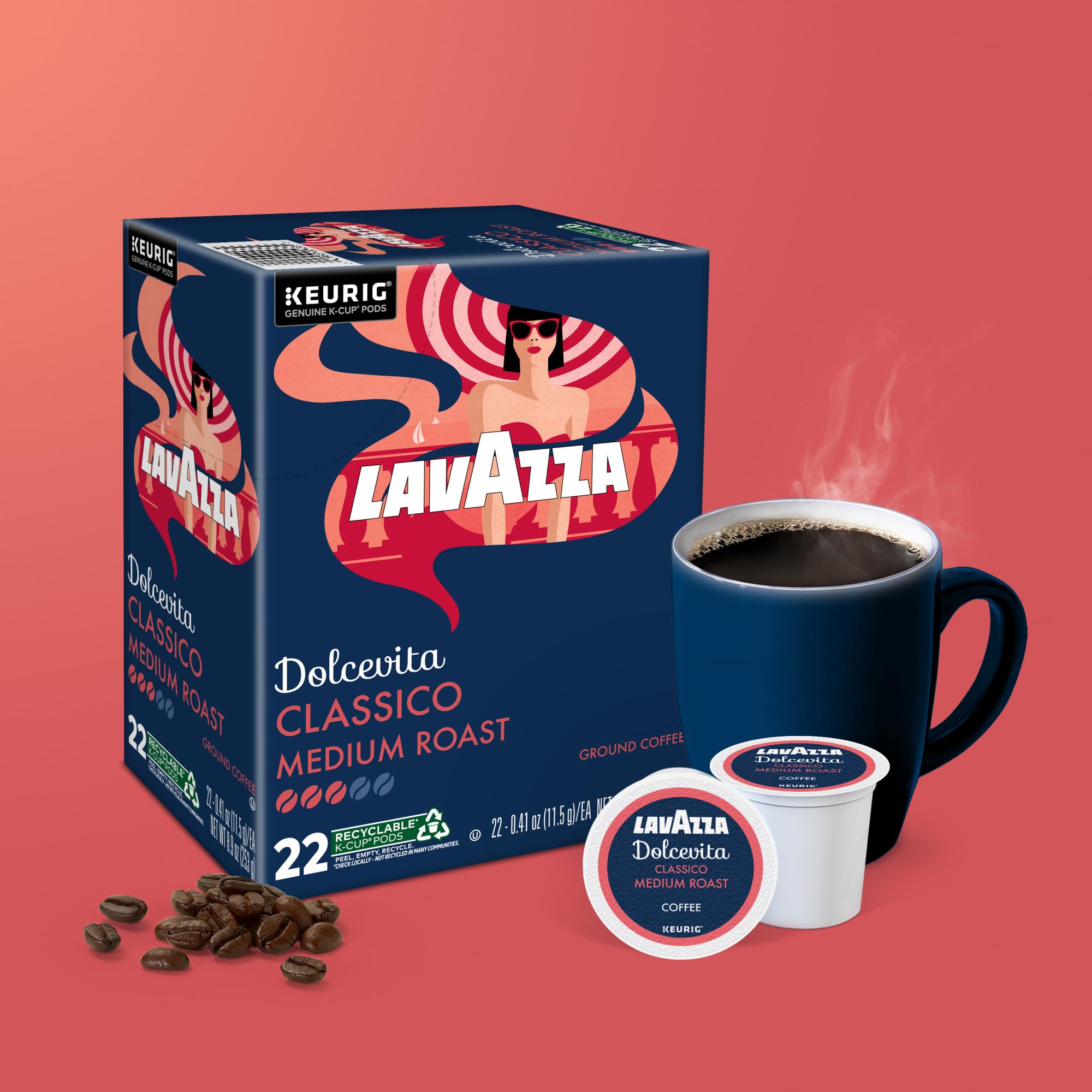 K-Cup brewing setup with Lavazza Dolcevita Classico pods