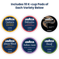 Lavazza Dolcevita medium roast K-Cup pods with balanced flavor for daily coffee.