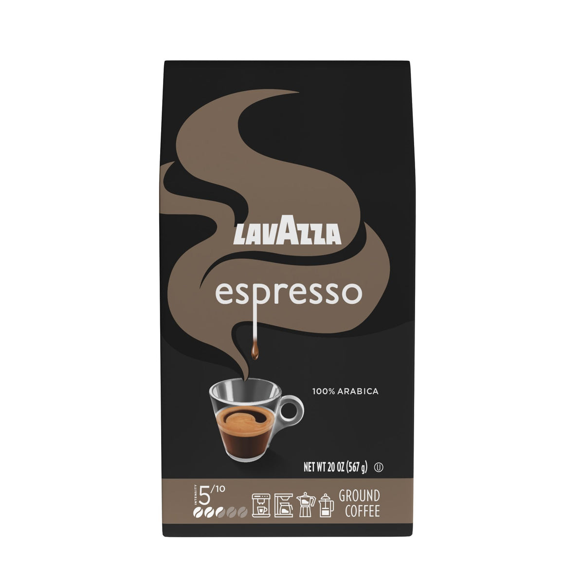 Lavazza Espresso ground coffee bag for espresso and drip brewing