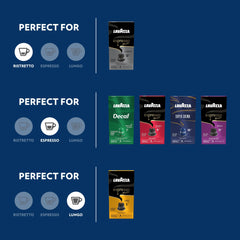 Lavazza Espresso Maestro Classico capsules offering a balanced medium roast with grain and biscotti notes.
