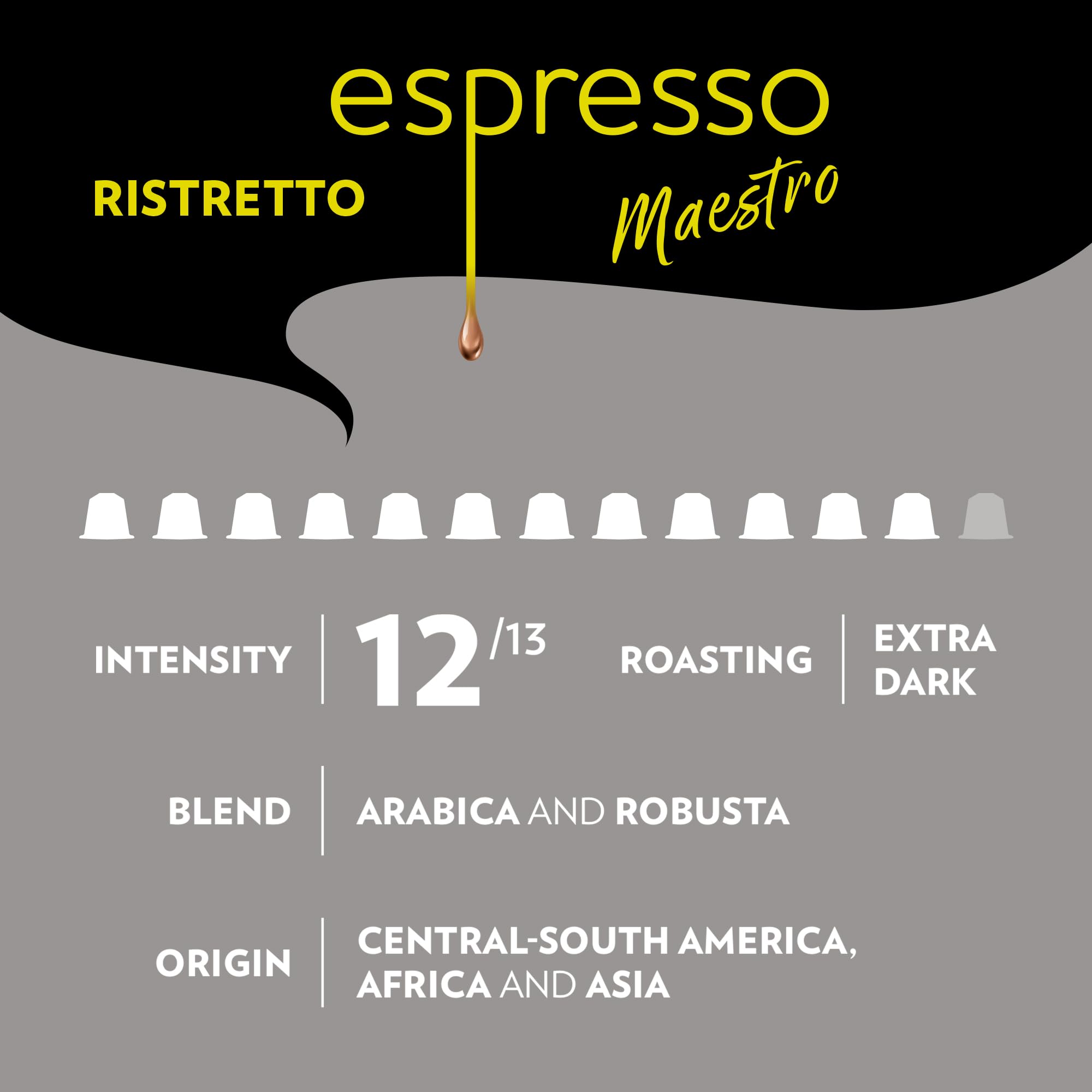 Lavazza Espresso Maestro Dek capsules a well-balanced blend with dried fruit and chocolate hints.
