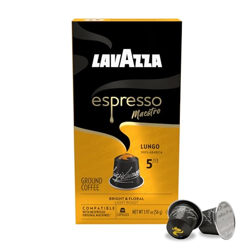 Lavazza Espresso Maestro Lungo 60-count pack, tidy packaging for easy storage