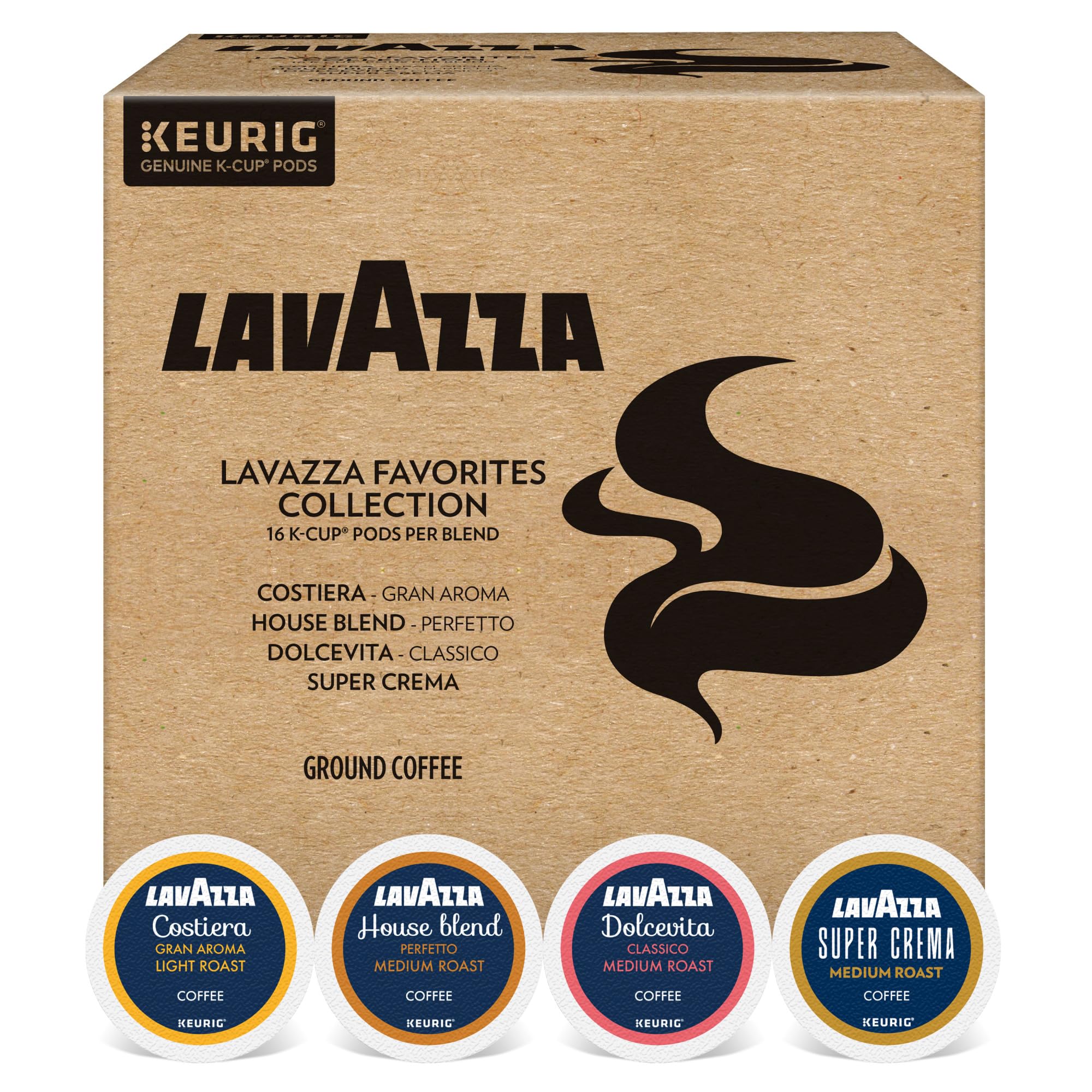 Lavazza Favorites Costiera packaging close-up highlighting Amalfi Coast inspired aroma
