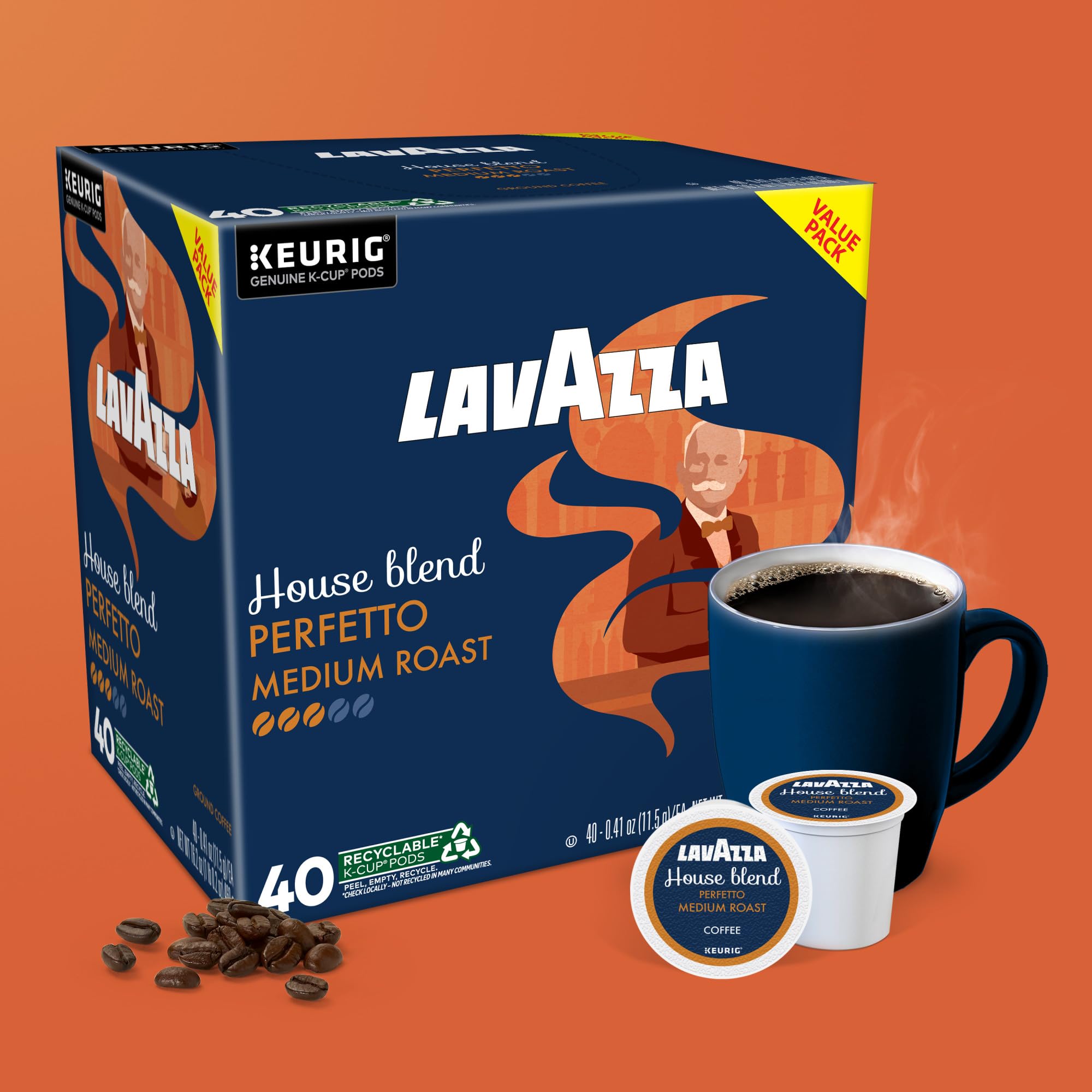 Lavazza House Blend Perfetto aroma hinting at caramel notes.