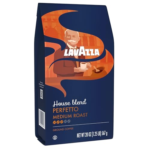 Lavazza Perfetto label closeup highlights caramel aroma