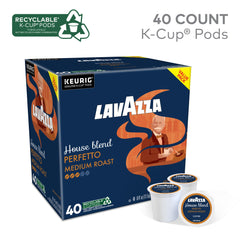 Lavazza Perfetto packaging beside K-Cup box for everyday convenience.