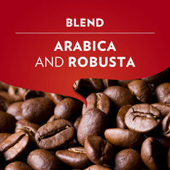Lavazza Qualità Rossa espresso shot image hints at velvety finish.