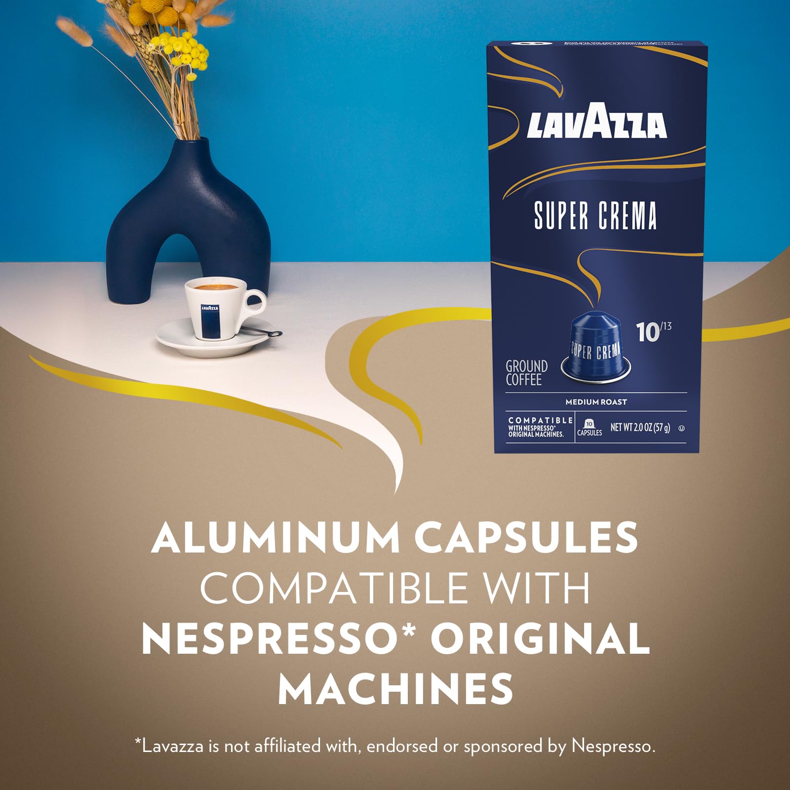 Espresso in a glass with Lavazza Super Crema crema