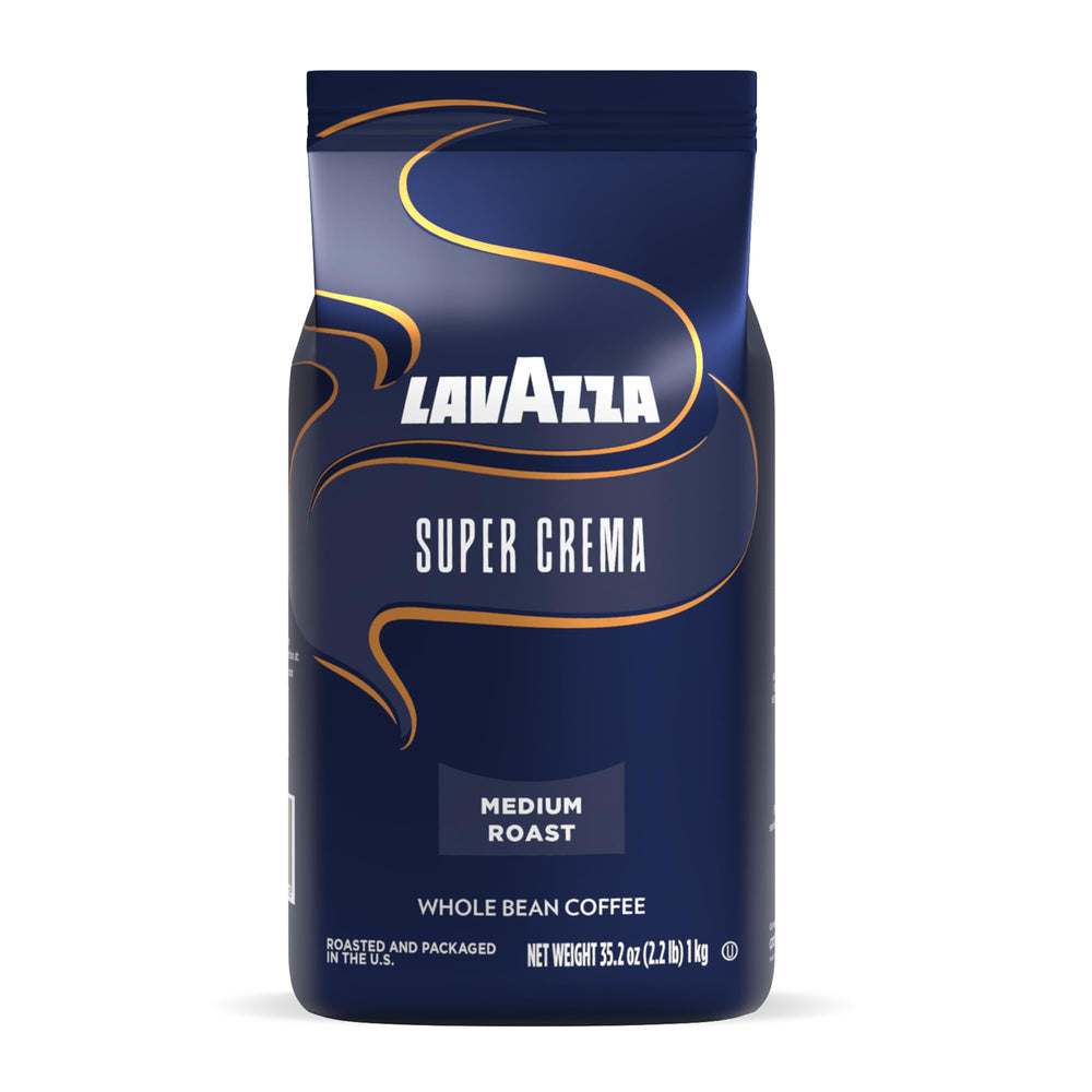 Lavazza Super Crema Italian roast aroma in a ceramic mug