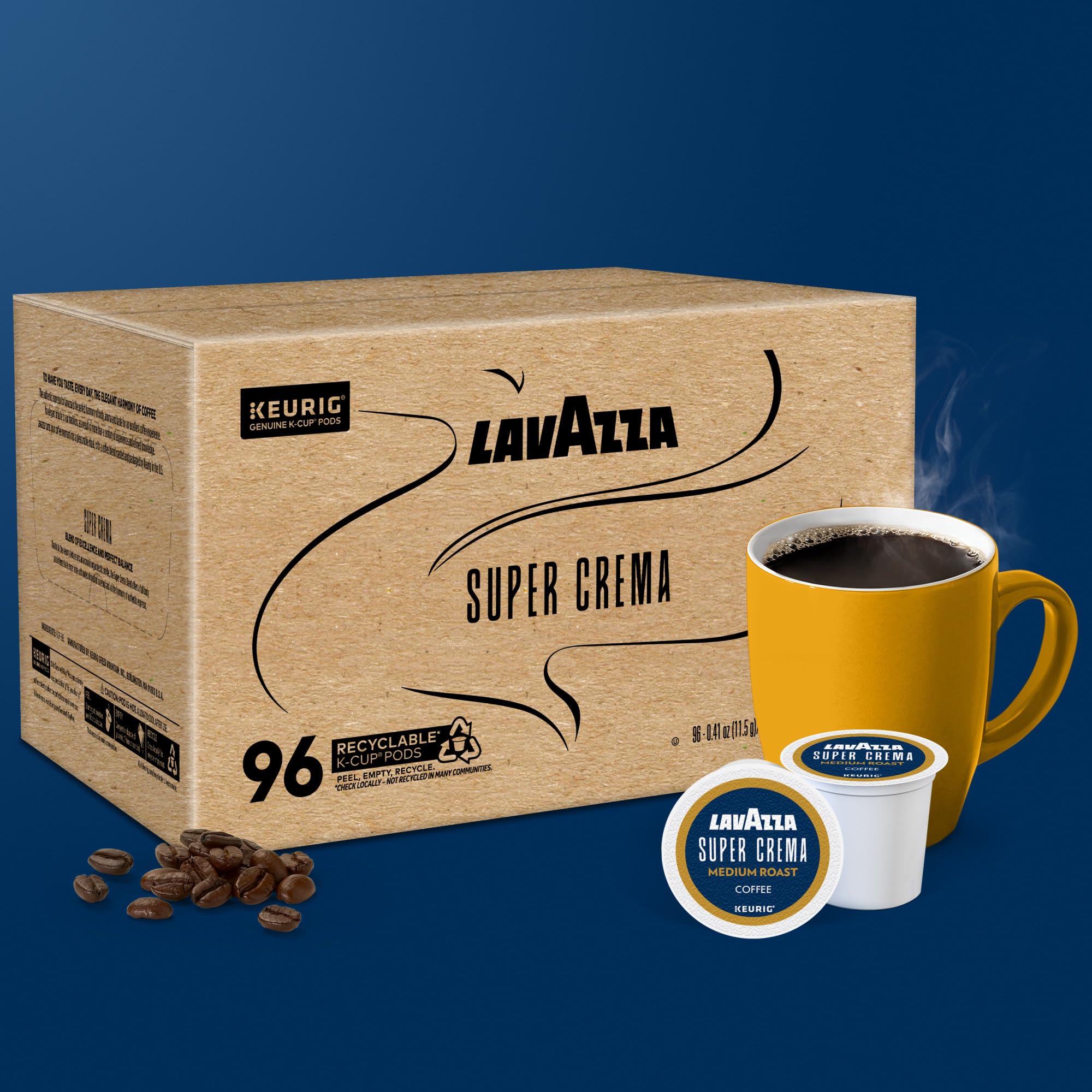 Medium espresso roast from Lavazza Super Crema is ideal for daily rituals.