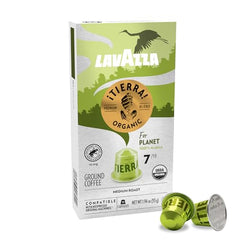 Lavazza Tierra Planet 100 percent Arabica beans for premium aroma.