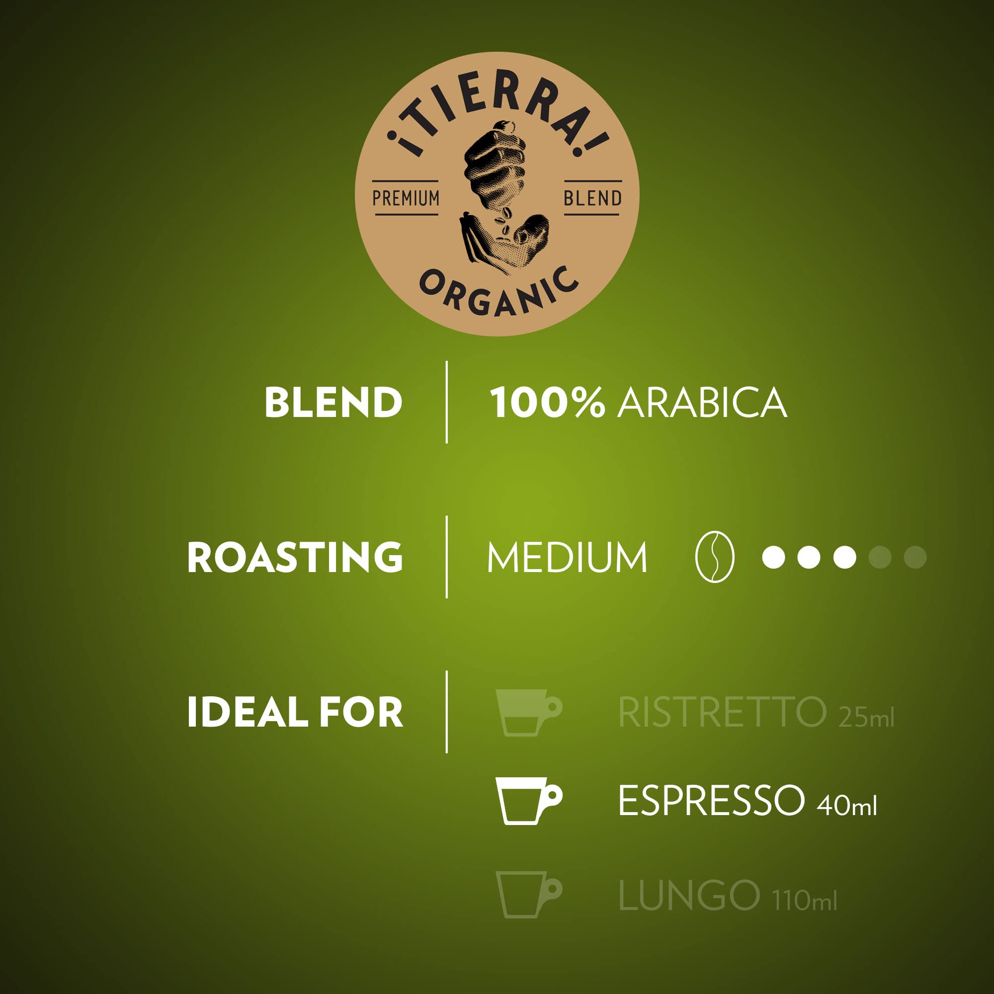 Lavazza Tierra Planet hand-picked origin beans.
