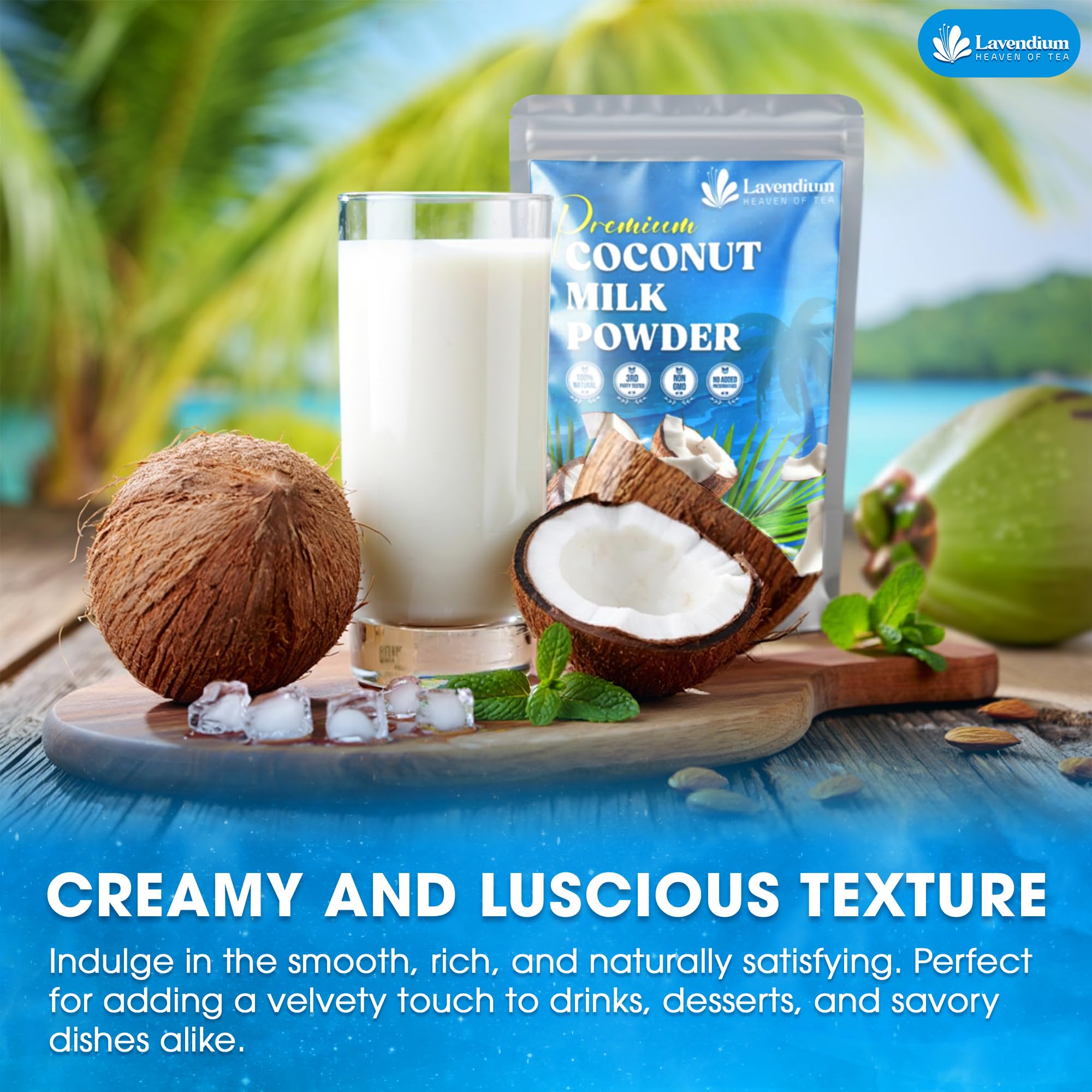 Lavendium coconut milk powder in baking to create dairy-free desserts.