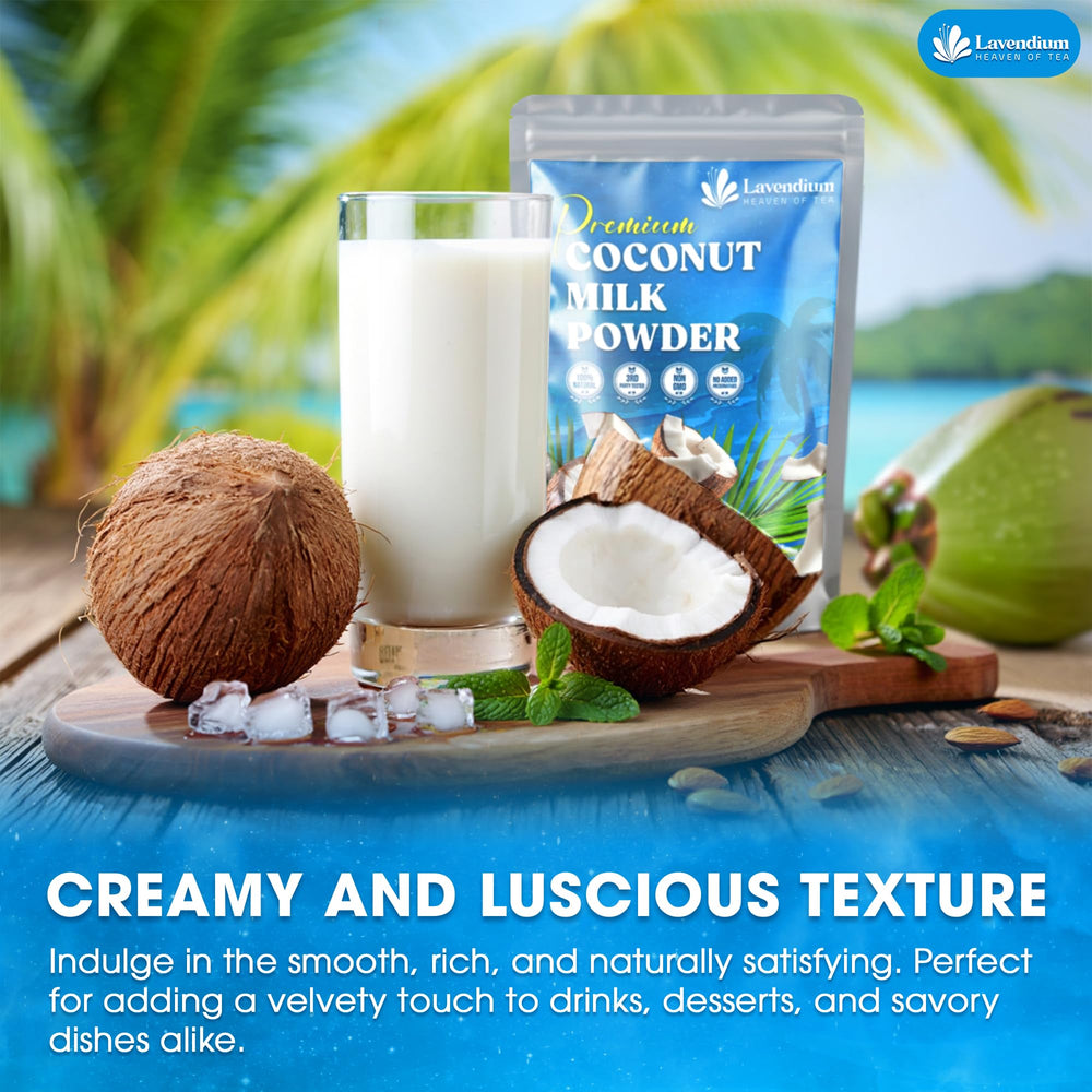 Lavendium coconut milk powder in baking to create dairy-free desserts.
