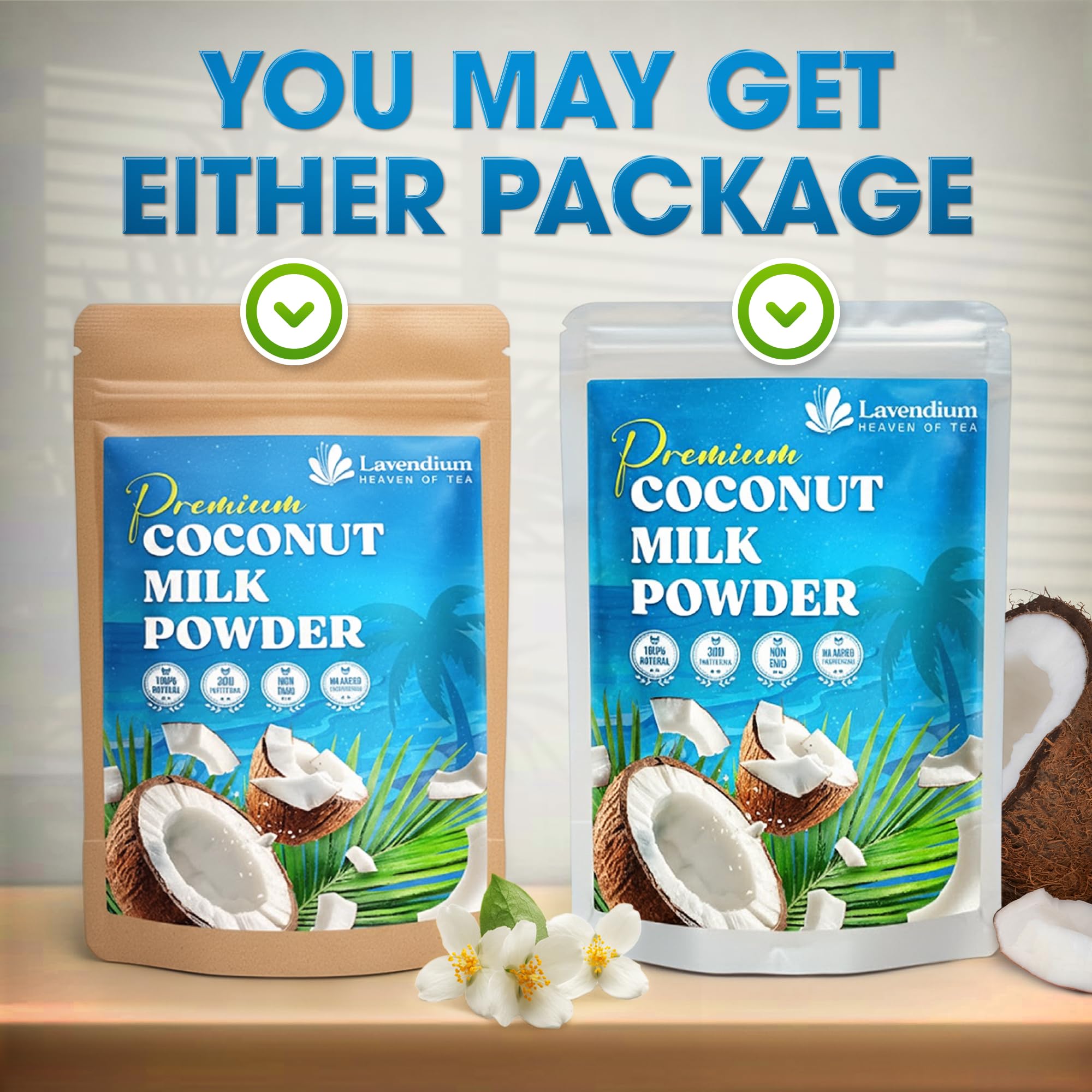Lavendium coconut milk powder in a smoothie for velvety texture.