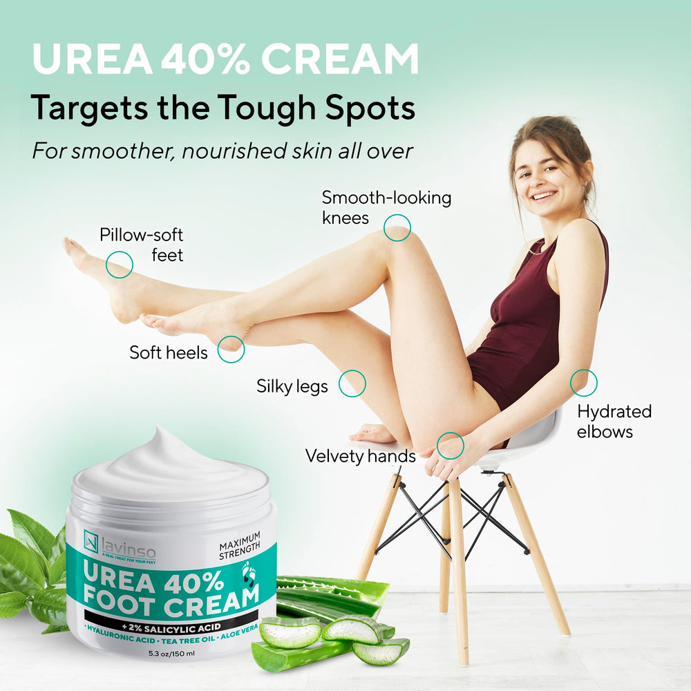 LV Lavinso Urea Cream 40% ceramide formula supports skin barrier effectiveness.