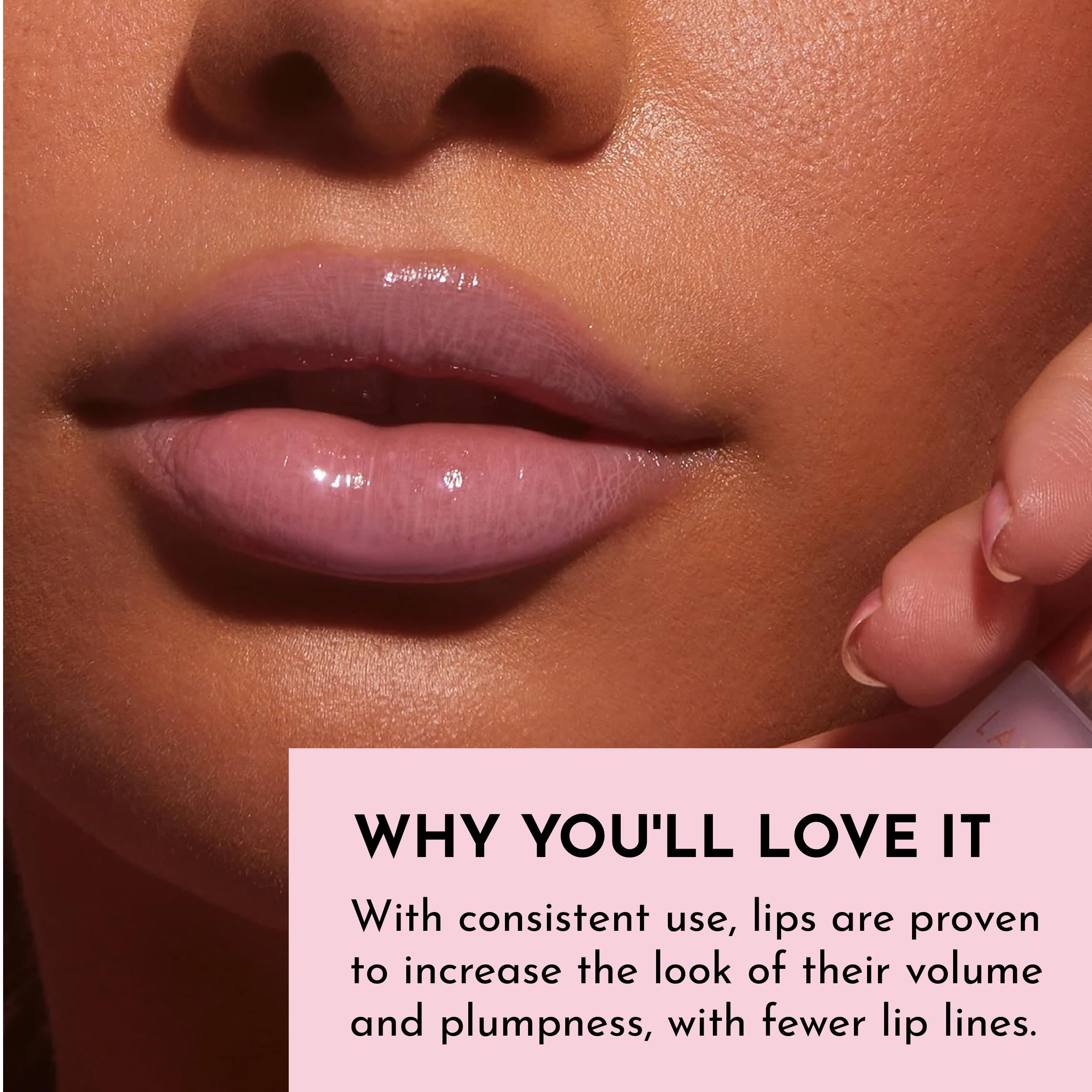 LAWLESS Forget The Filler gloss on lips for glassy shine and plump look