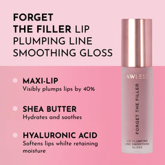 lawless forget the filler gloss velvet pink swatch highlights rich color