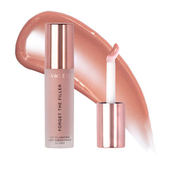 Lawless Forget The Filler Lip Plumper Nudie Pink bottle with ultra-glossy finish.