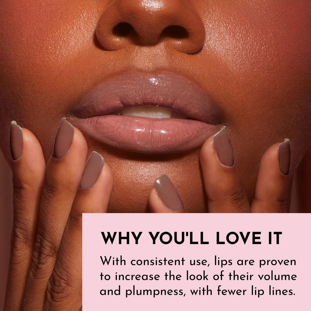 Lawless tube close-up highlighting MAXI-LIP and shea butter in the formula.
