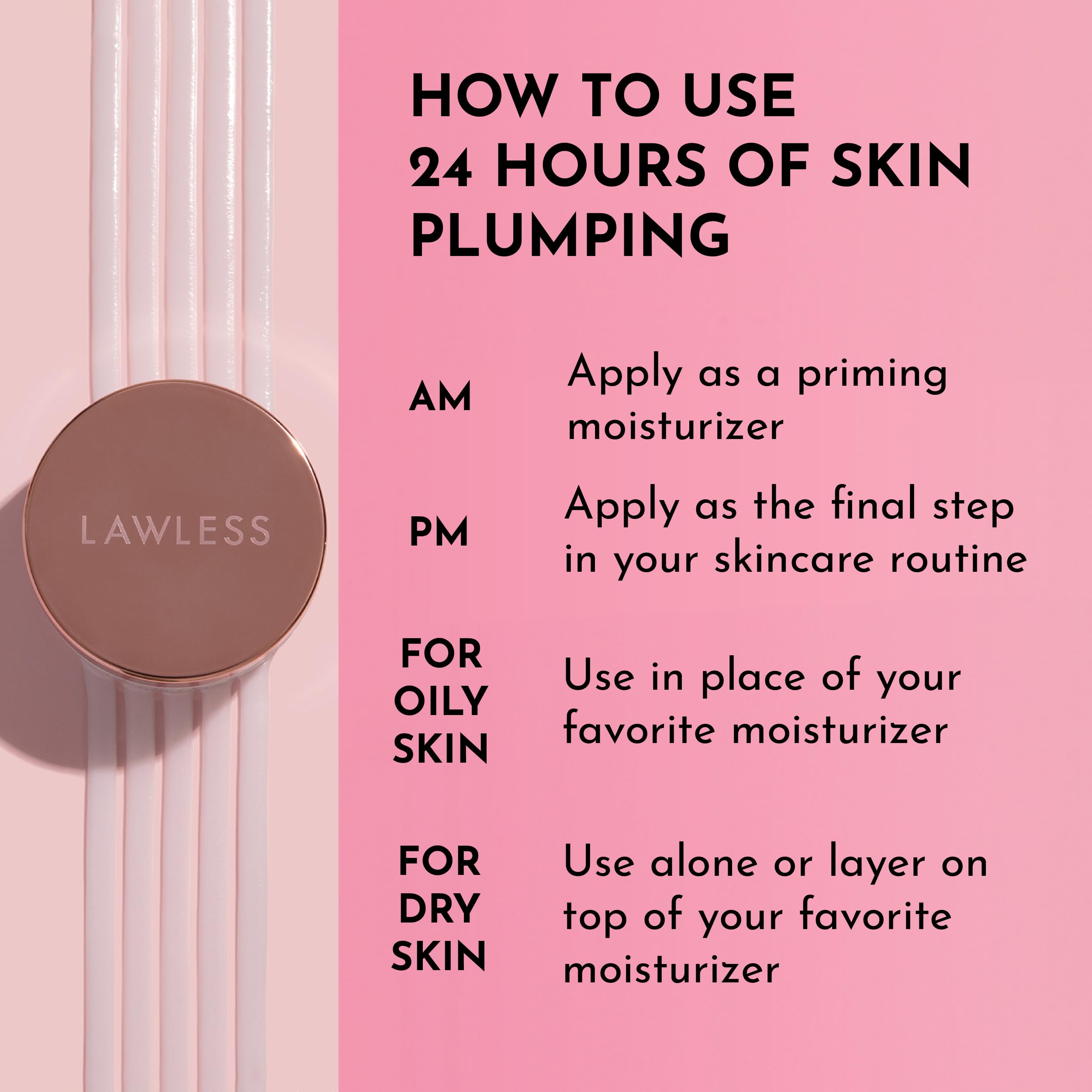 Lawless Forget the Filler ingredient card detailing MAXI-YOUTH and peptides
