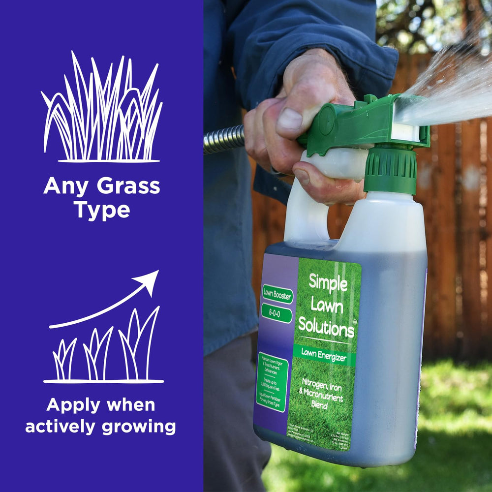 Lawn Energizer application demonstrates fast nutrient delivery to grass.
