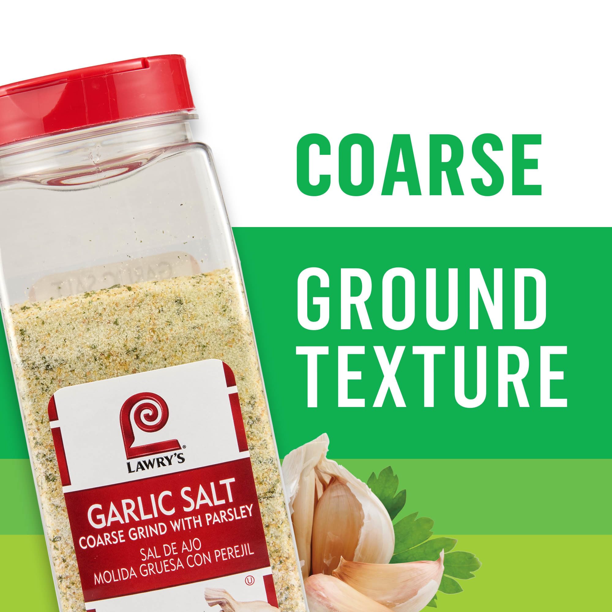 Lawry's garlic salt with parsley on a stir fry pan