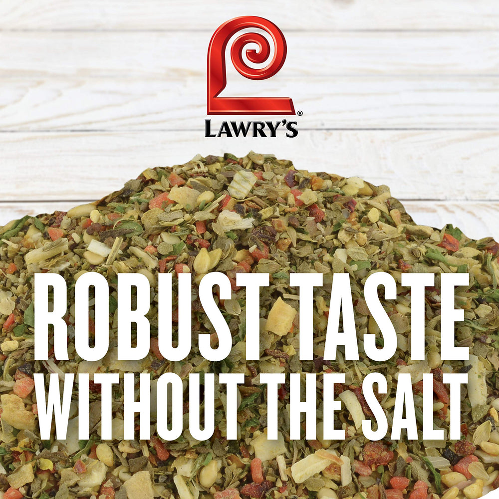  plated seafood enhanced with Lawry's Salt-Free 17 Seasoning