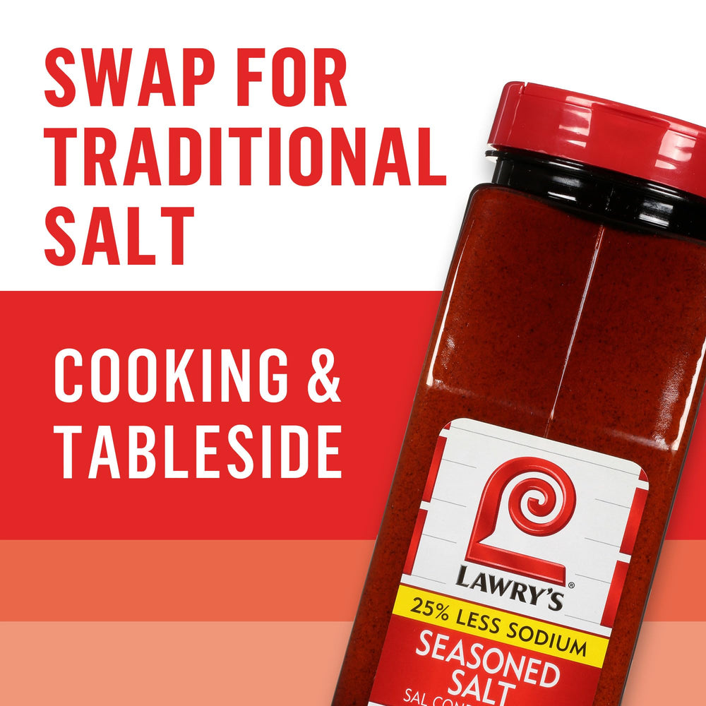 Roasted vegetables seasoned with Lawry's salt for aroma and flavor.