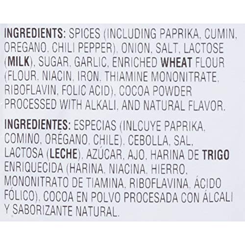 Lawry's Taco Spices package label highlights 12-pack value and easy-tote packaging