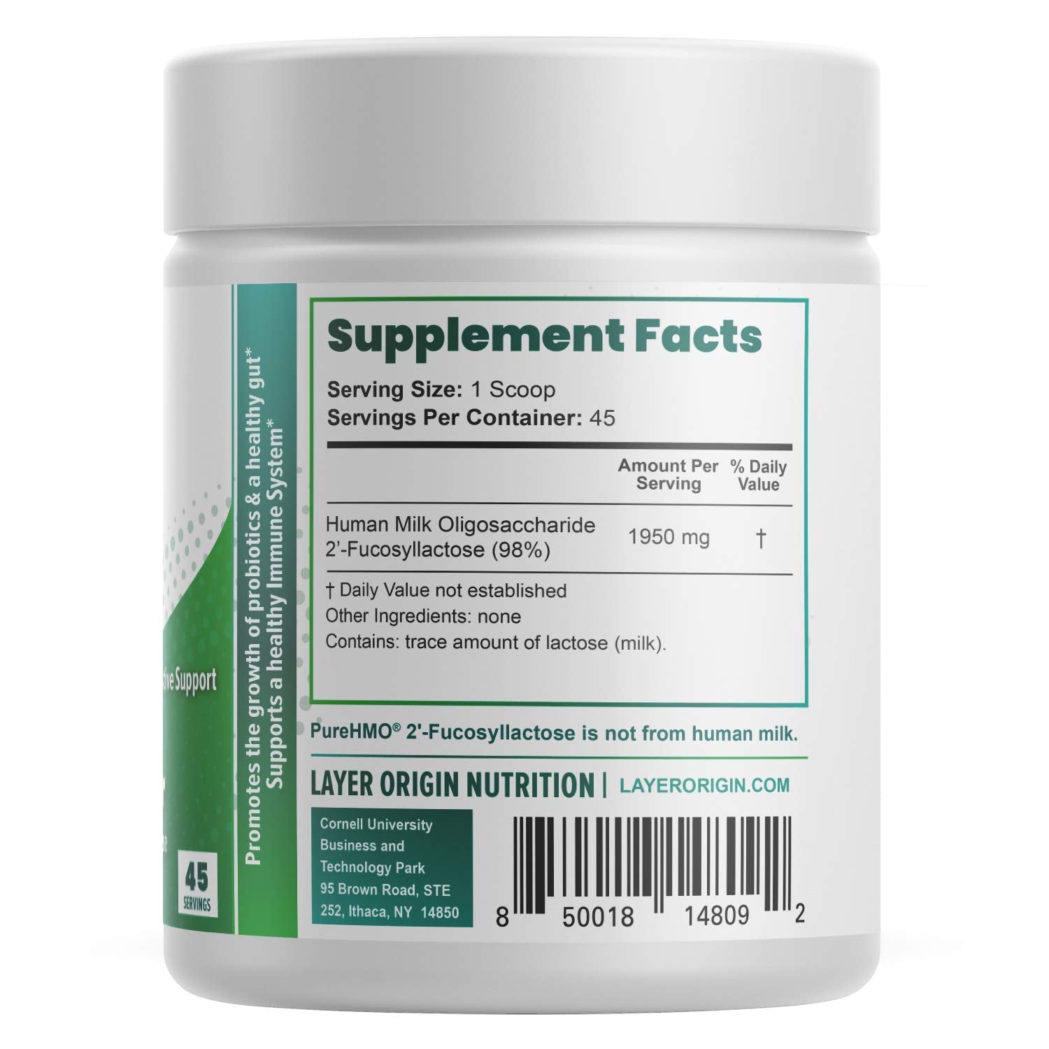 Layer Origin PureHMO stirred into beverage for easy daily use.
