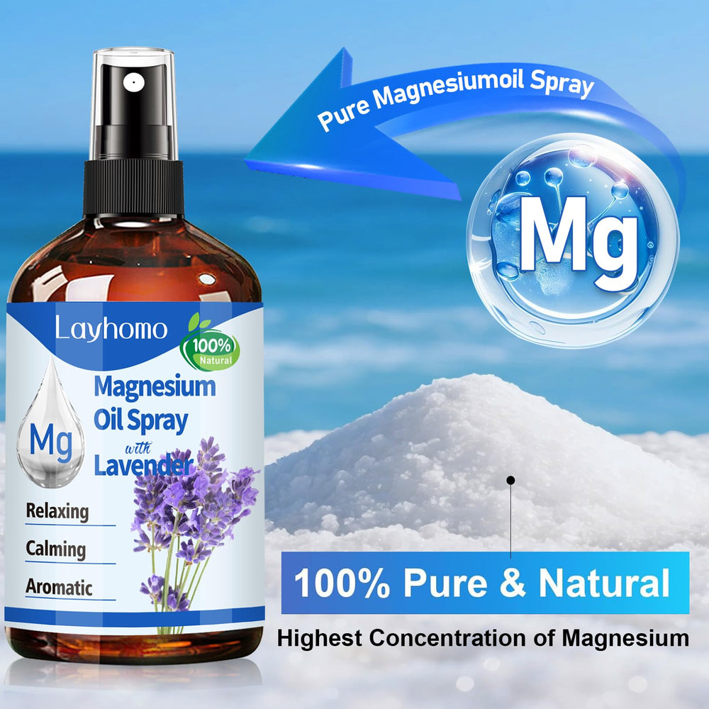 Layhomo magnesium oil for feet pour action showing mess-free application.