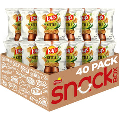 Lay's Kettle Cooked Jalapeño chips bag, bold flavor for on-the-go snacking.