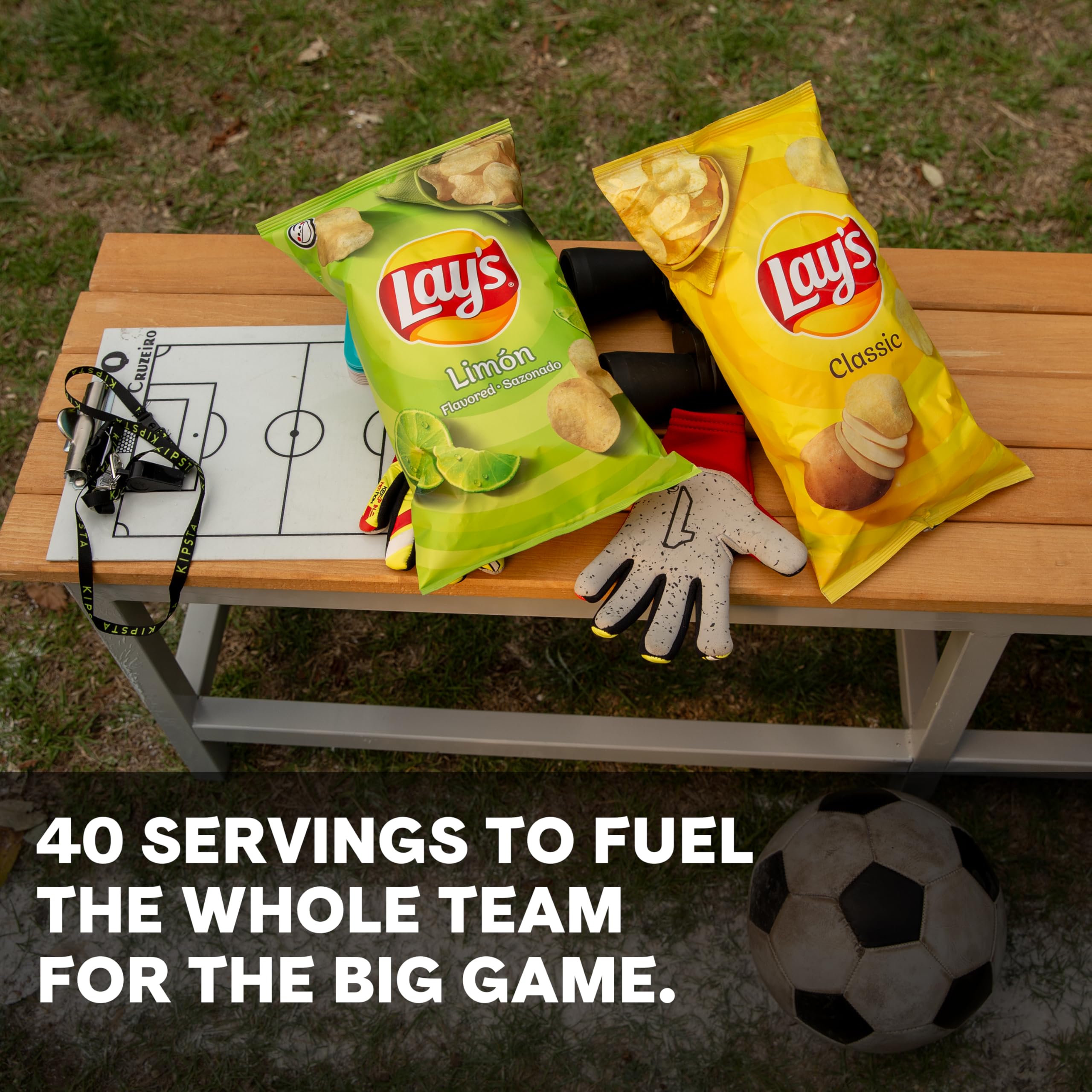 Lay's party snack table featuring assorted flavors for sharing.