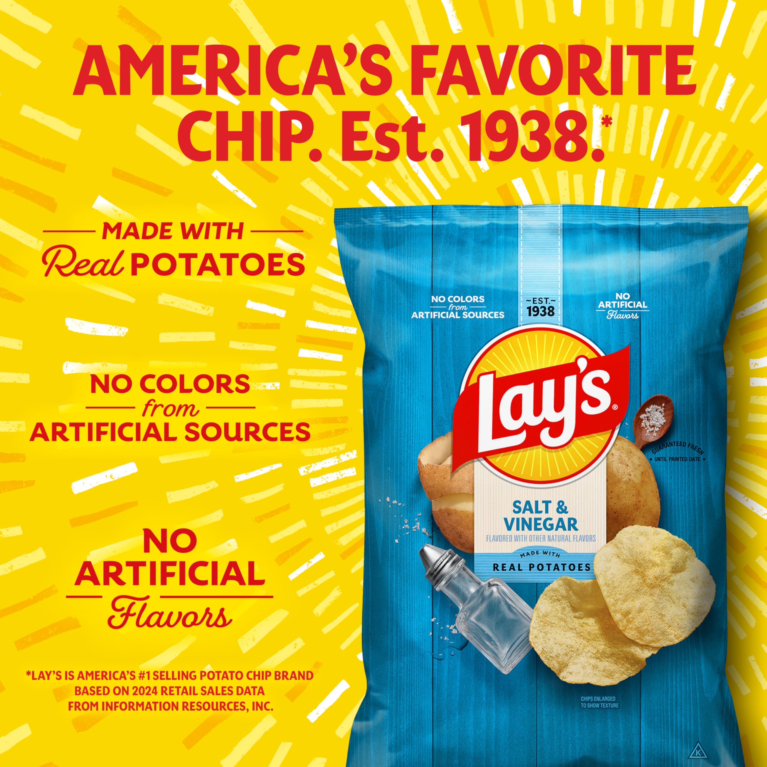 Lay's Salt & Vinegar chips on desk, quick break snack option.