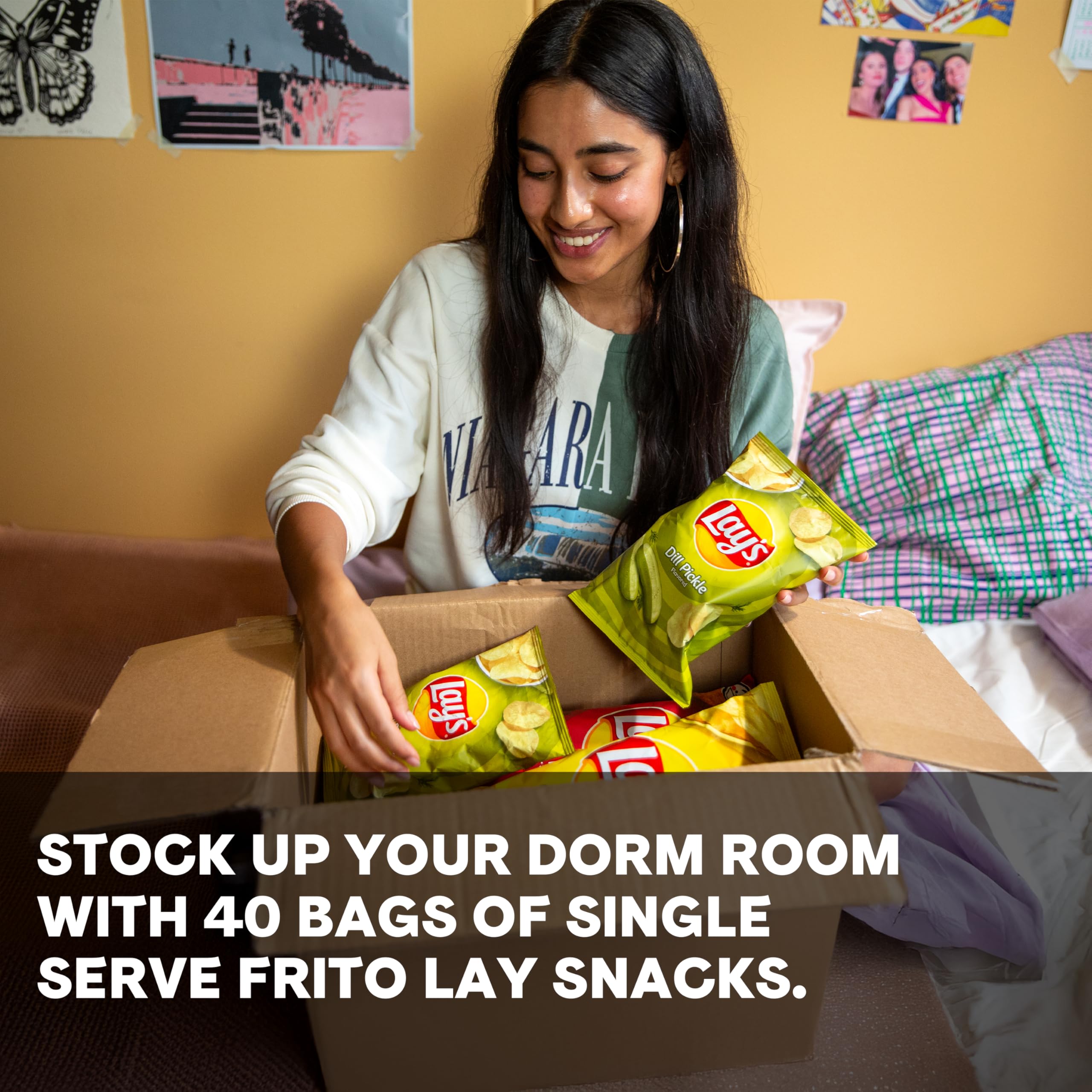 Lay's travel-friendly 1oz bag offers convenient snacking on the go.