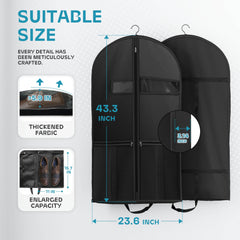 Lazebox 43-inch travel garment bag clear window for quick item identification