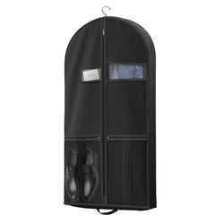 Lazebox 43-inch travel garment bag front view with durable fabric and secure zipper