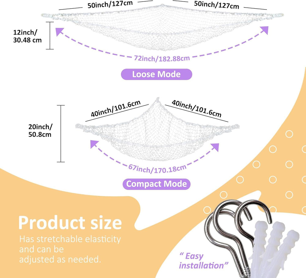 Lazebox hammock capacity demonstrates 72x50x50 inches of storage.