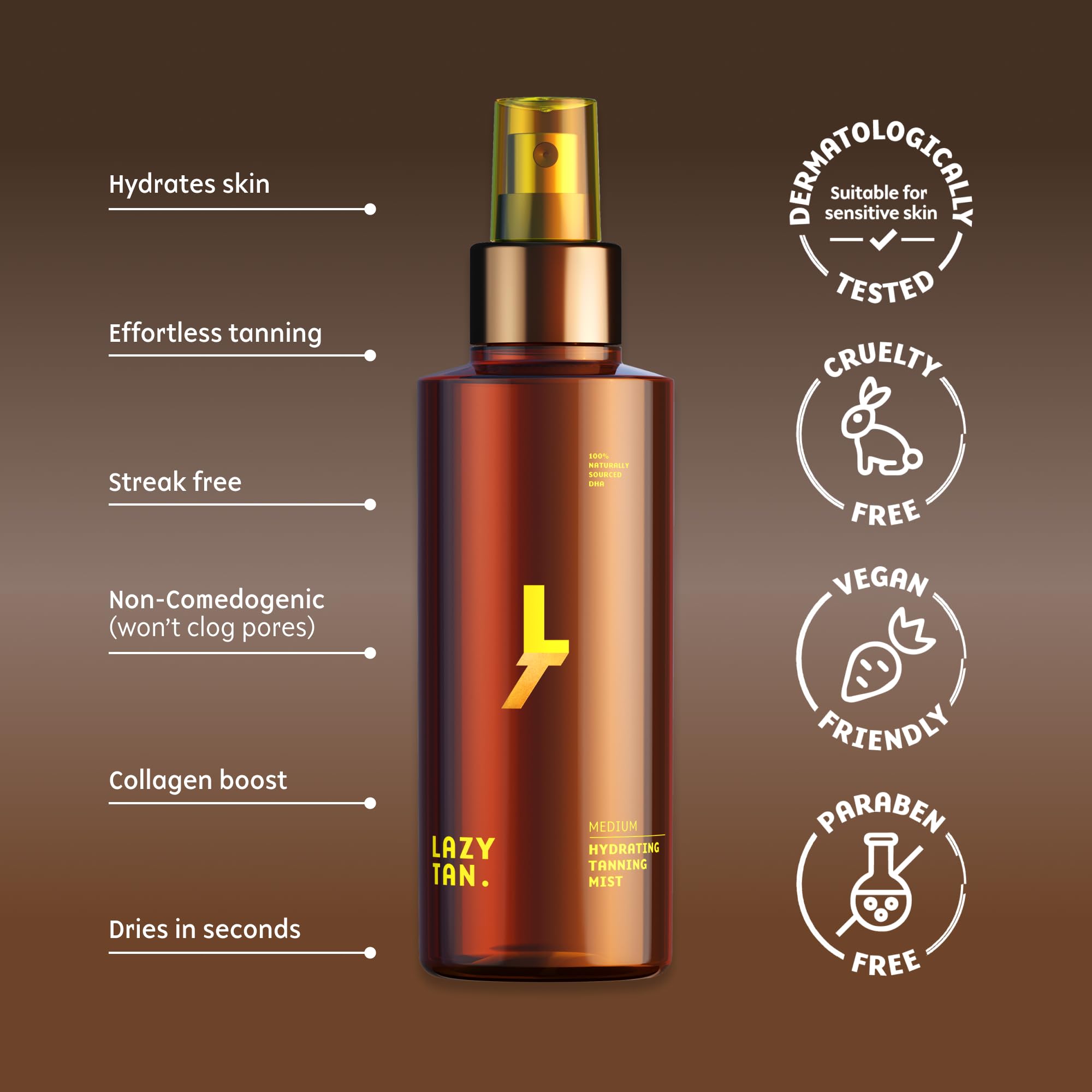 Lazy Tan Face Tan Mist cucumber scent for refreshing wear