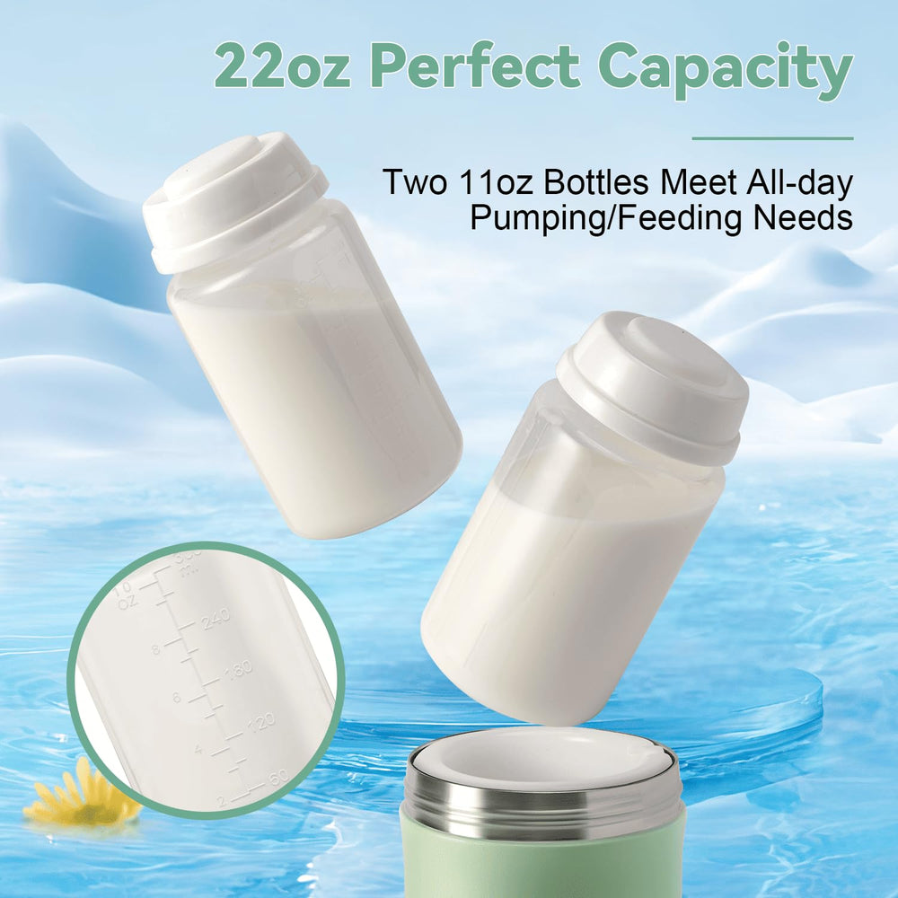 Lazyshine travel-friendly bottle keeps milk cool for hours while on-the-go