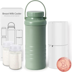 Lazyshine portable breast milk cooler bottle outer view with 360° cooling for on-the-go freshness
