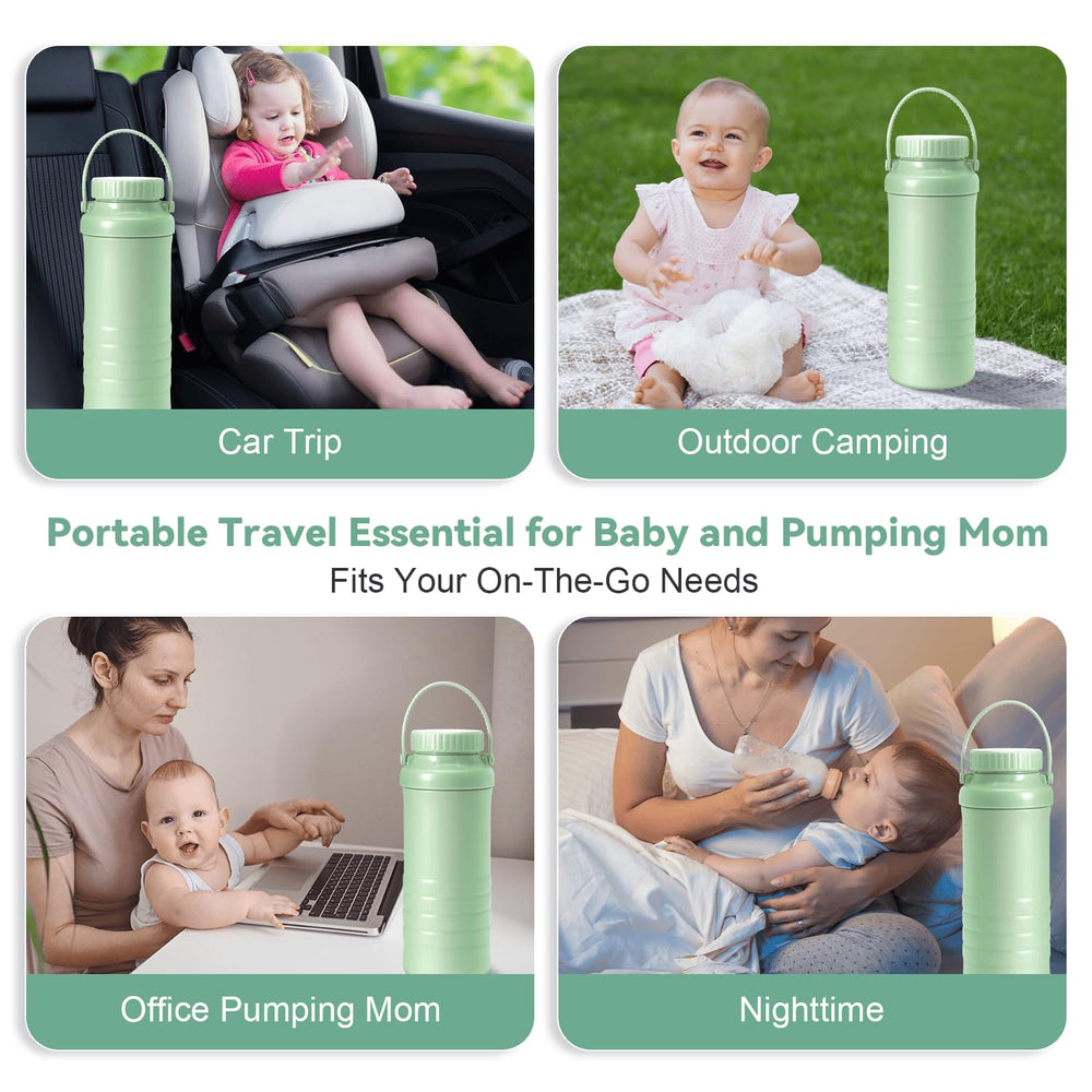 Lazyshine two inner bottles ensure baby drinks fresh milk during outings