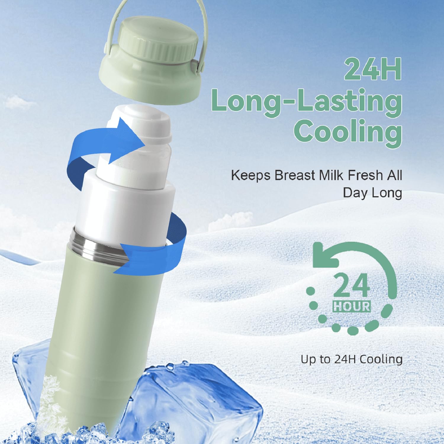 Lazyshine stainless steel double-wall shell offers durable, hygienic storage on long trips