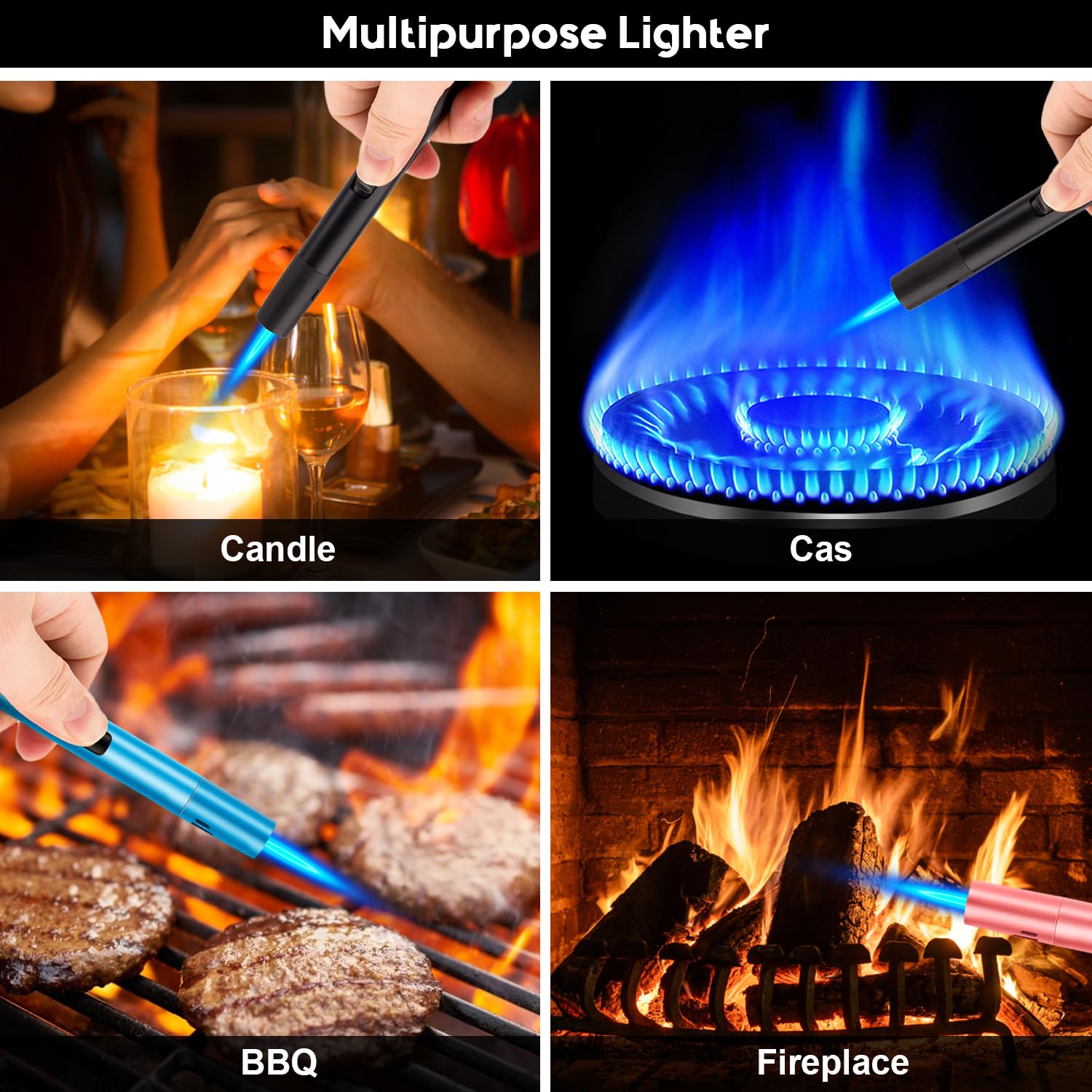 LcFun ergonomic 6.5-inch torch lighter designed for comfortable handling during outdoor activities