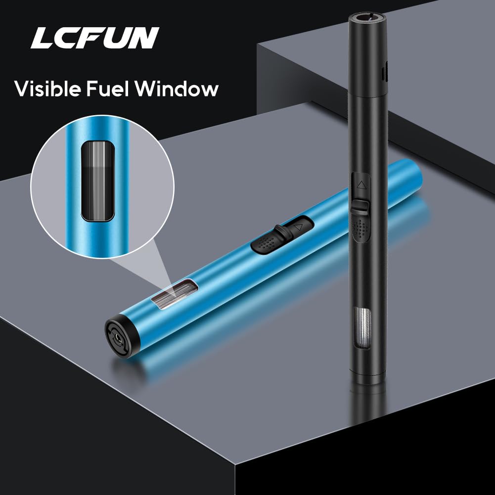 LcFun multi-use torch lighter suitable for candles, grills, camping, and fires
