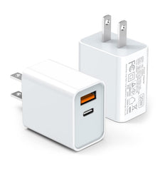 LCGENS USB-C wall charger 2-pack with dual ports for fast charging on the go.
