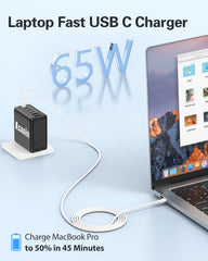 Lcssio GaN5 technology provides safer, cooler fast charging.