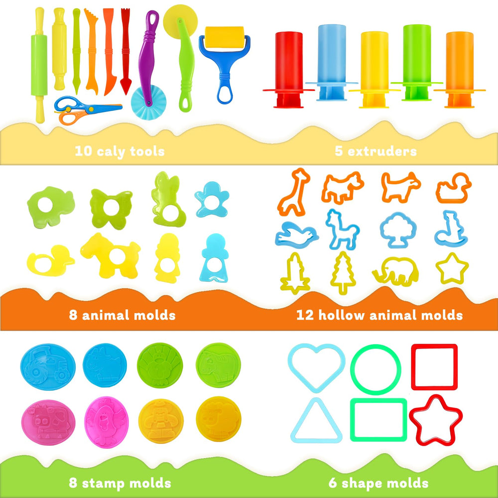 LCY WEDSHI animal molds for dough spark imagination and themed playtime