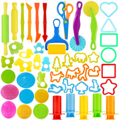 LCY WEDSHI 49-pcs dough tool set for creative play and early fine motor skills